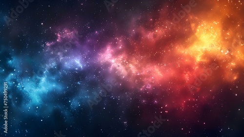 A celestialthemed background with colorful galaxy starry sky and astrological elements. Concept Celestial Starry Sky, Galaxy Background, Astrological Elements, Colorful Space Theme © Anastasiia