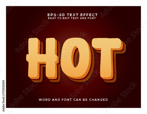 Hot 3d text effect and colorful effect