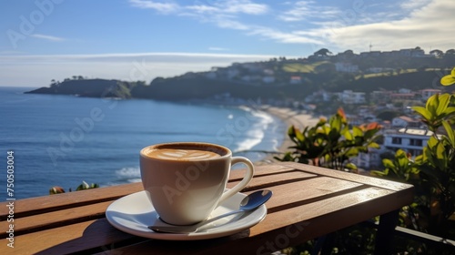 Enjoy a cup of coffee with a stunning sea view