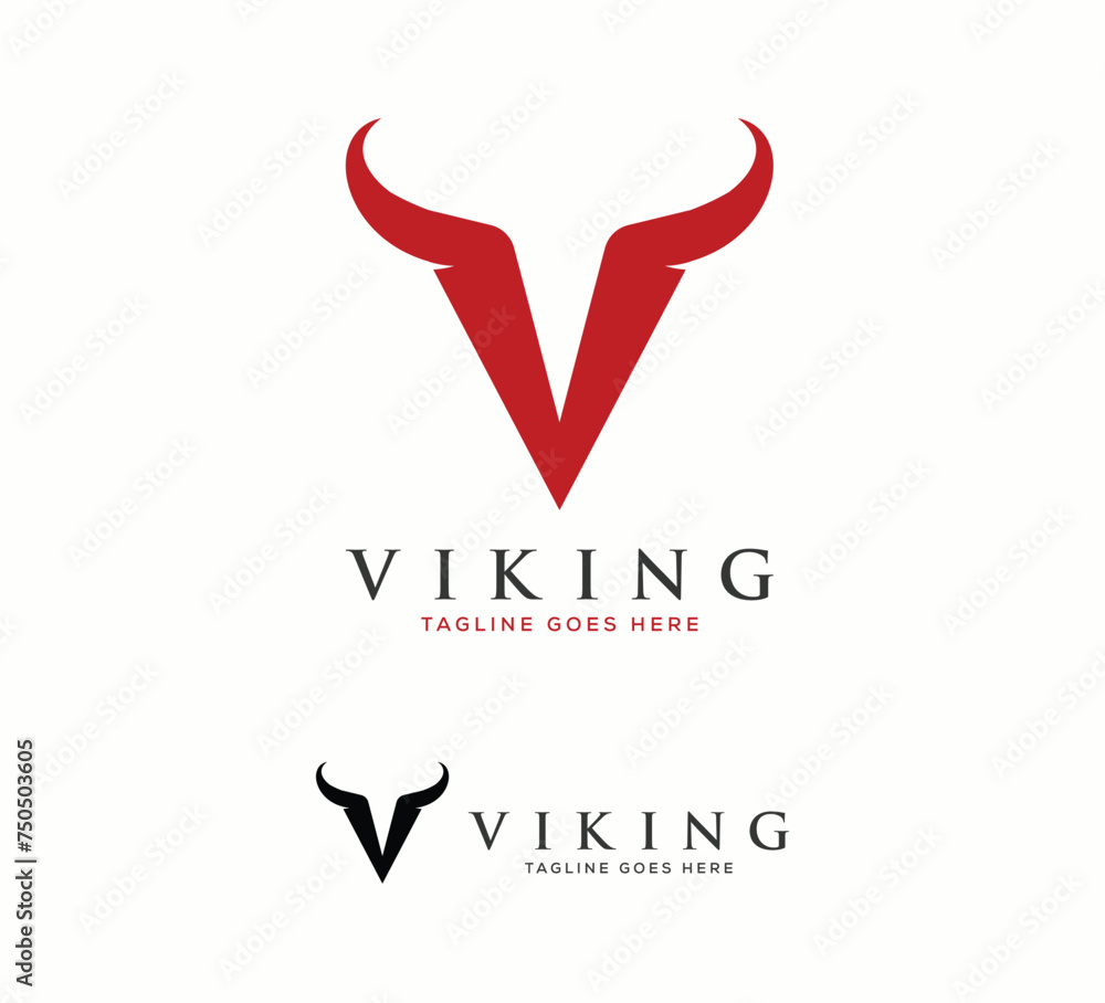 Letter V Viking logo letter V logo design Letter V Viking logo letter V logo design