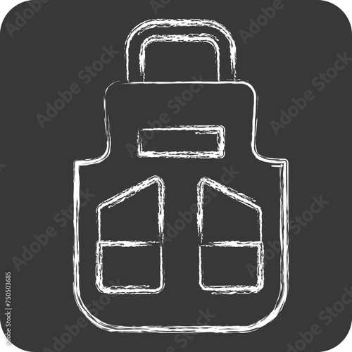 Icon Apron. related to Shoemaker symbol. chalk Style. simple design editable. simple illustration