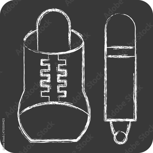 Icon Marker. related to Shoemaker symbol. chalk Style. simple design editable. simple illustration