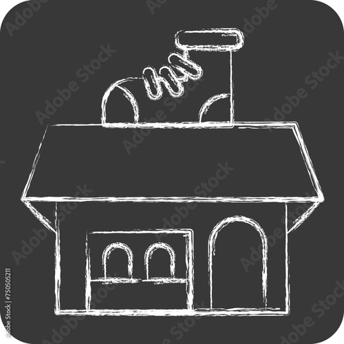 Icon Shoe Shop. related to Shoemaker symbol. chalk Style. simple design editable. simple illustration
