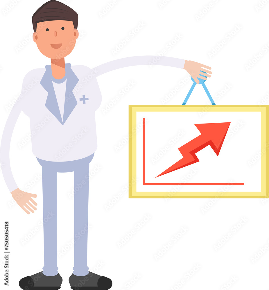 Physician Character Holding Arrow Chart
Physician Character Holding Arrow Chart