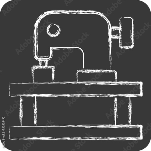 Icon Shoe. related to Shoemaker symbol. chalk Style. simple design editable. simple illustration