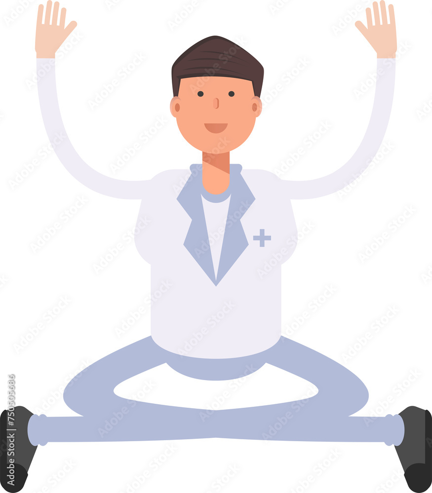 Physician Character Sitting Illustration
Physician Character Sitting Illustration