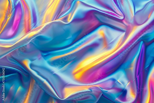 Holographic silk background , abstract iridescent gradient background.