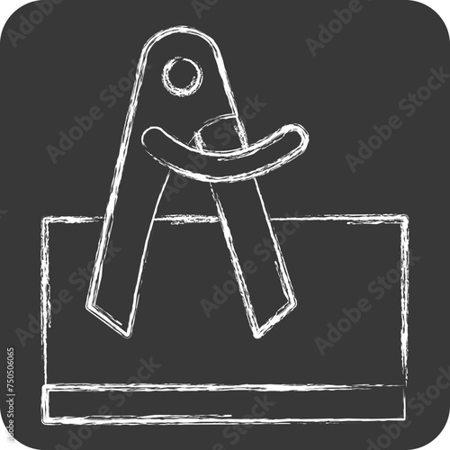 Icon Wing Compass. related to Shoemaker symbol. chalk Style. simple design editable. simple illustration