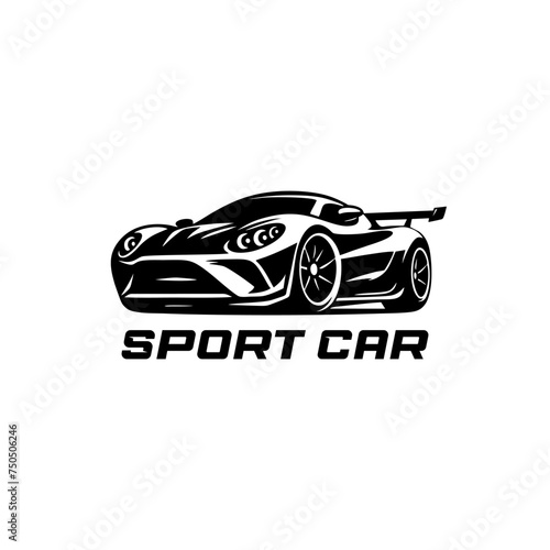 simple logo car vector white background