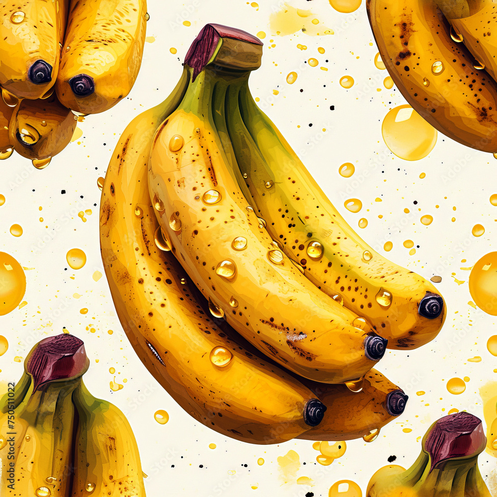 banana Fruit pattern illustration, ai generated banana Fruit pattern illustration, ai generated