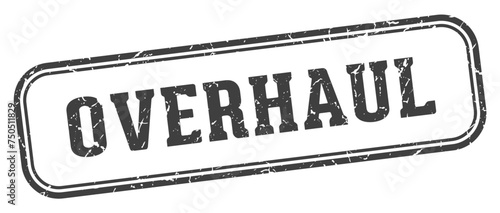 overhaul stamp. overhaul rectangular stamp on white background