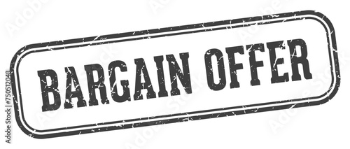 bargain offer stamp. bargain offer rectangular stamp on white background