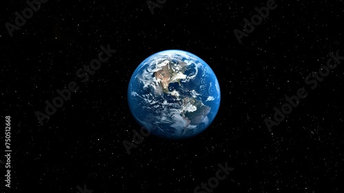 Space view of Earth with copy space ideal for background or wallpaper. Concept Space View, Earth, Copy Space, Background, Wallpaper