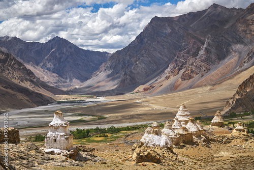 View from the Zangla palace in Zanskar