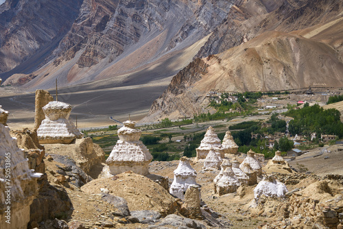 Old stupas near Zangla Palace in Zanskar