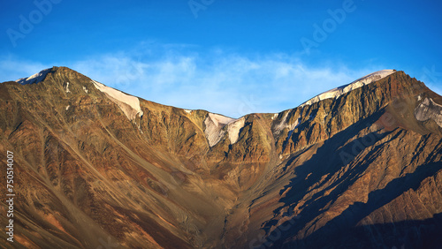 Mountain saddle in Zanskar region of Himalayas