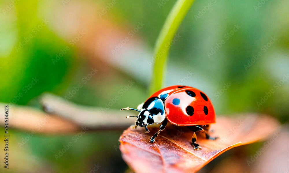 ladybug on the grass close-up. Selective focus. ladybug on the grass close-up. Selective focus.