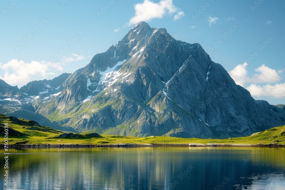 Mountain peak in Lofoten Islands, Norway - Segltind