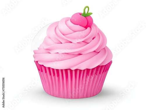Freshly cupcake PNG isolated on a translucent background