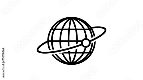 globe technology around the world animated