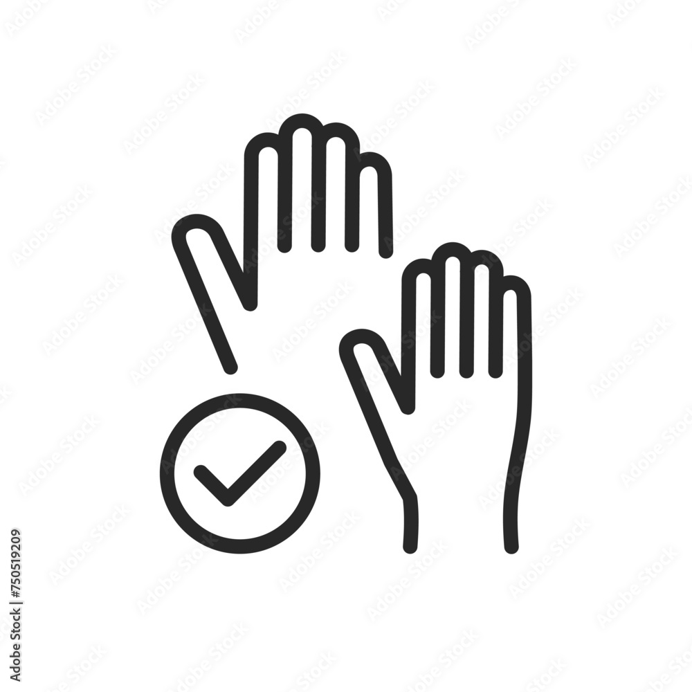 Community Voting Hands Icon. Collective Decision and Public Agreement Symbol with Raised Hands for Democratic Participation, Consensus Building and Union. Community Voting Hands Icon. Collective Decision and Public Agreement Symbol with Raised Hands for Democratic Participation, Consensus Building and Union.