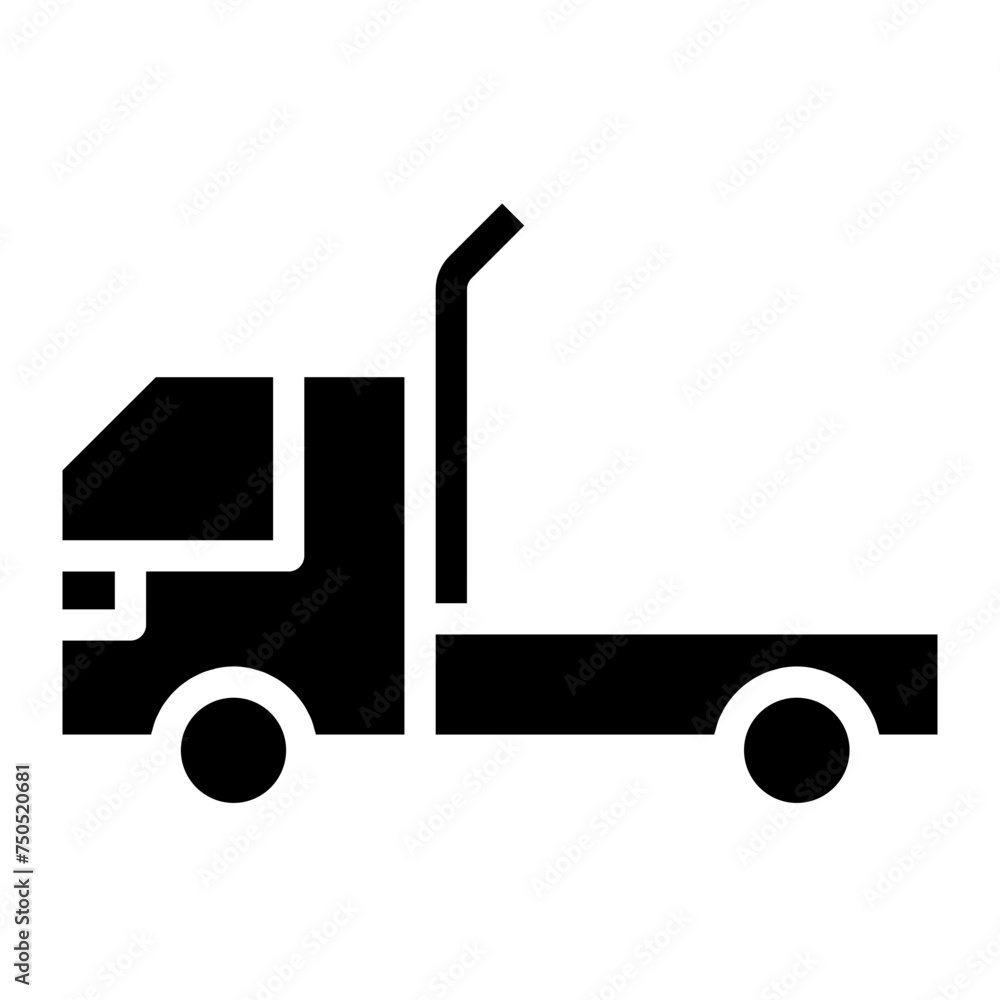 pickup truck glyph 