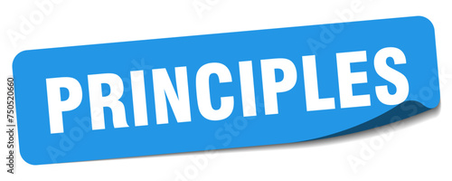 principles sticker. principles label