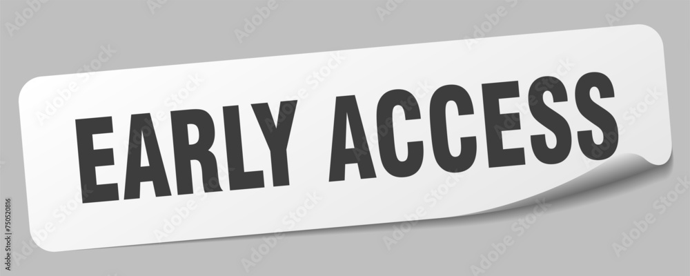 early access sticker. early access label