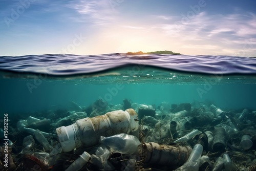 海底に沈むプラスチックごみ