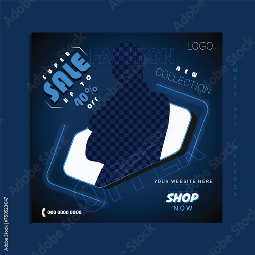 Fashion social media post design