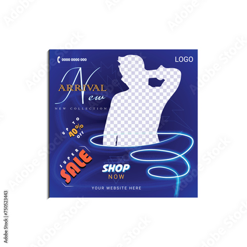Fashion social media post design