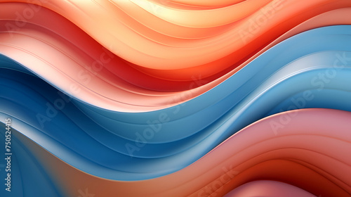 abstract background with smooth lines in orange. blue and pink colors