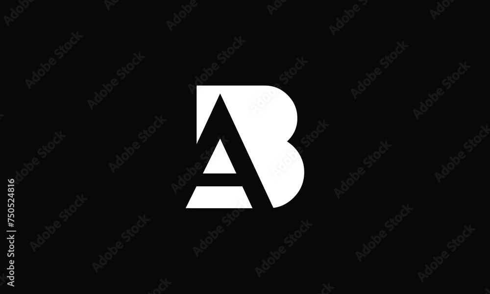 AB, BA, A, B, Abstract Letters Logo Monogram AB, BA, A, B, Abstract Letters Logo Monogram