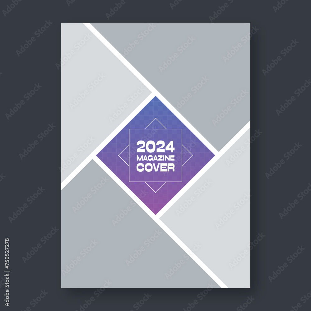 Photo collage brochure cover design template or annual report flyer cover for business agency
