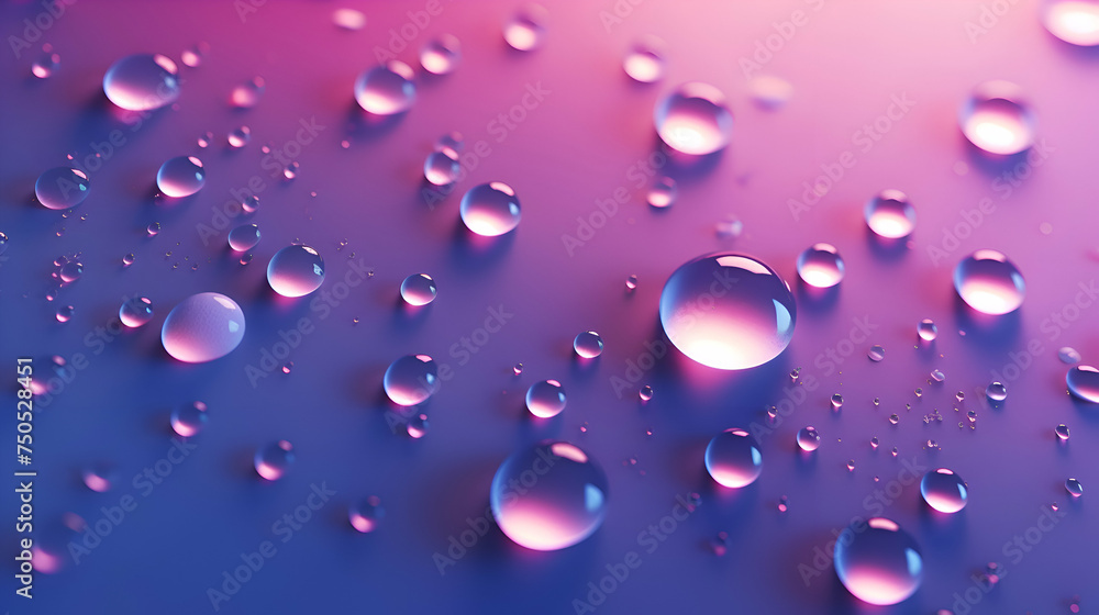 Water drops on a blue background. 3d rendering. illustration. Water drops on a blue background. 3d rendering. illustration.