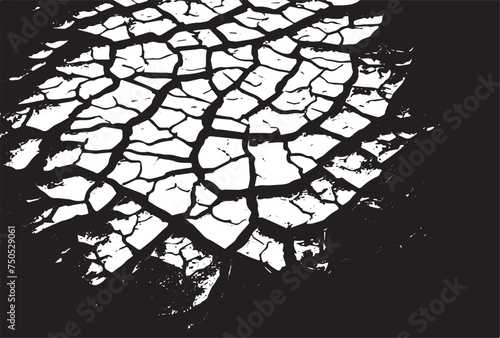 Cracked earth grungy background texture