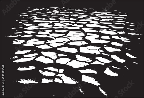 Cracked earth grungy background texture