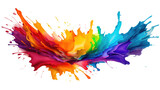 Abstract splash in vibrant rainbow colors