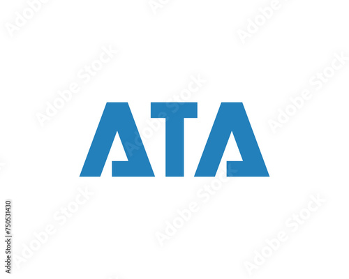 ATA logo design vector template