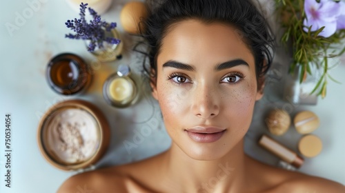 Female with natural and org...