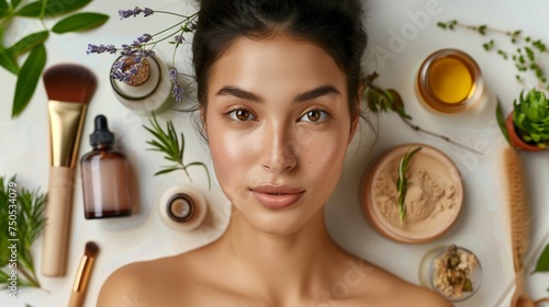 Female with natural and org...