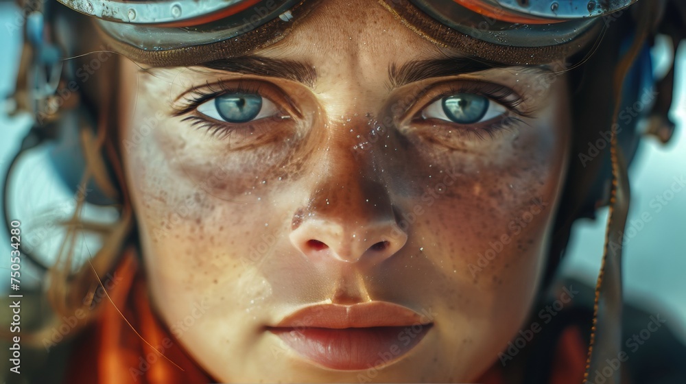Person Wearing Helmet and Goggles Close Up Person Wearing Helmet and Goggles Close Up