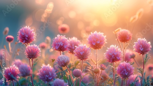 spring summer background with bright beautiful flowers © megavectors