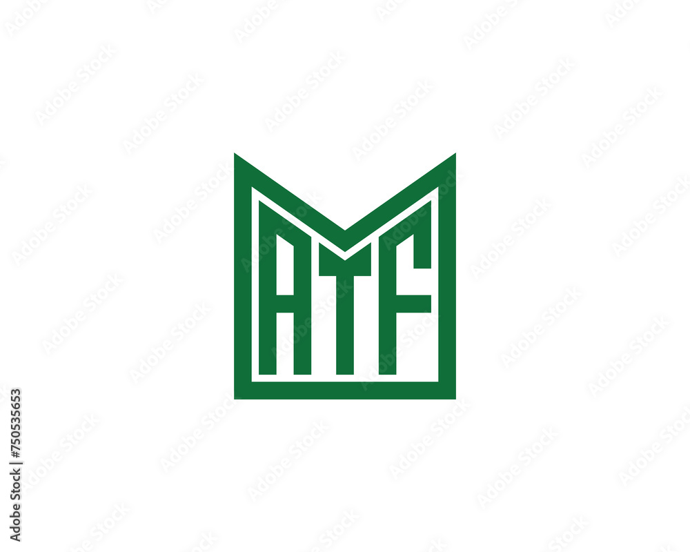ATF logo design vector template - obrazy, fototapety, plakaty 