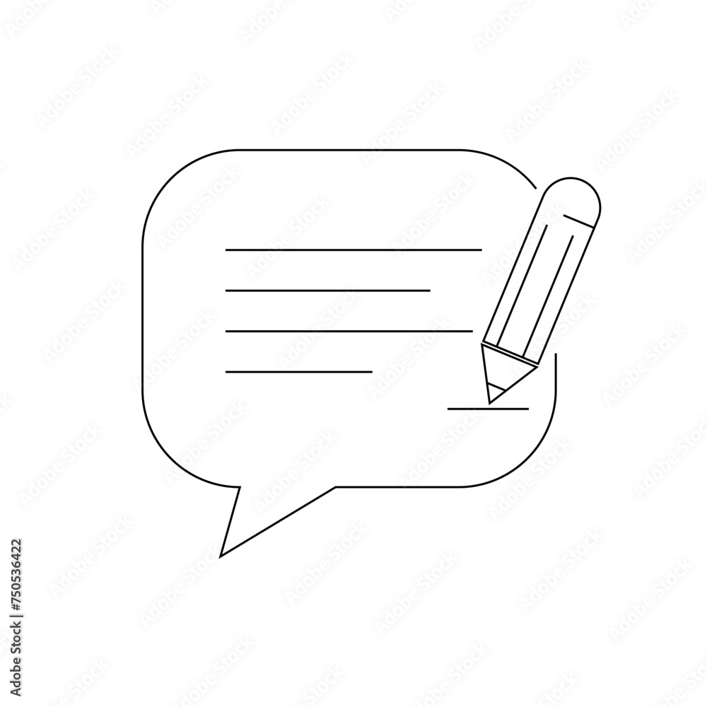 Chat vector flat icon in line art for websites and graphic resources. Chat vector flat icon in line art for websites and graphic resources.