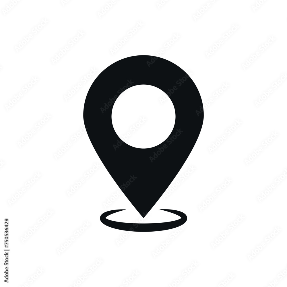 flat vector icon of point marked on the map in gray color, vector illustration for websites and graphic resources. flat vector icon of point marked on the map in gray color, vector illustration for websites and graphic resources.