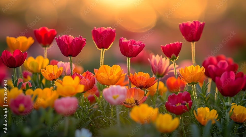 spring summer background with bright beautiful flowers spring summer background with bright beautiful flowers