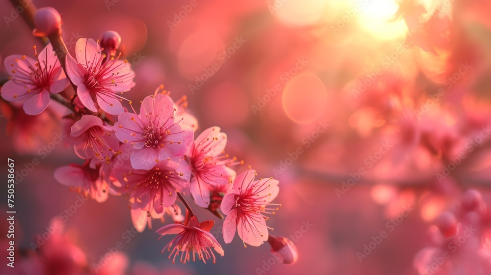Spring design of blossoming fruit trees with beautiful branches of flowers. spring summer background with bright beautiful flowers Spring design of blossoming fruit trees with beautiful branches of flowers. spring summer background with bright beautiful flowers