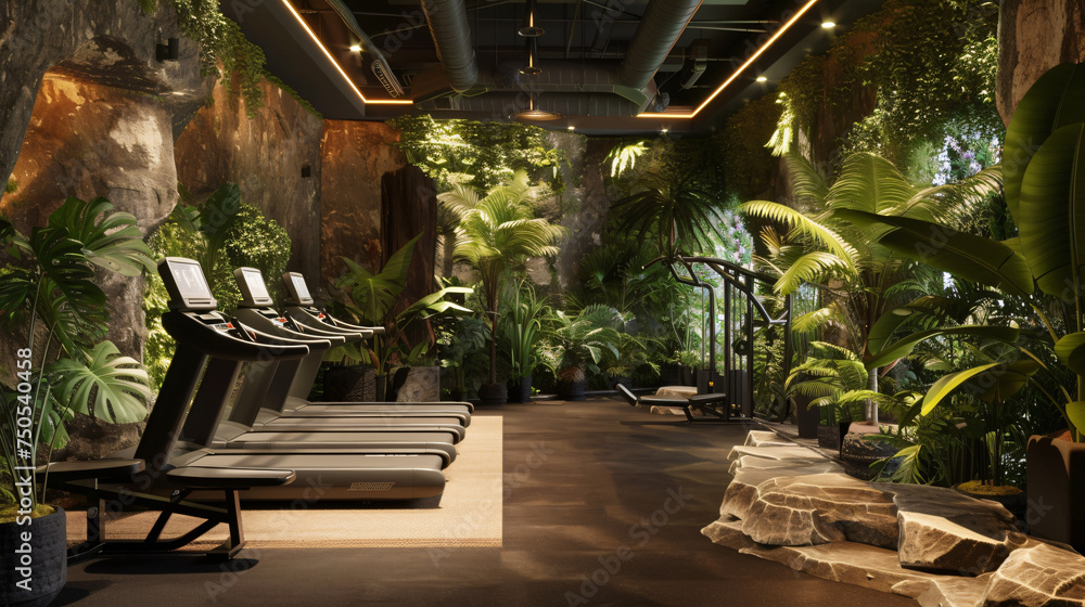 A nature inspired gym design that integrates living