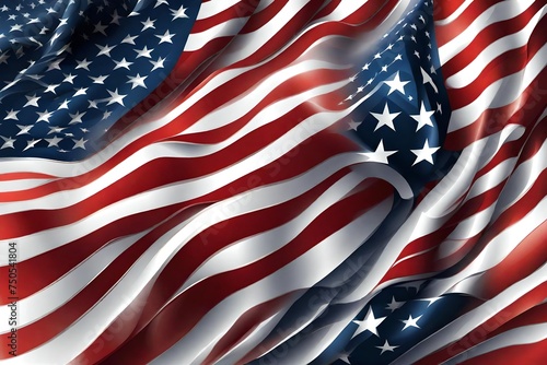 Vector image of american flag